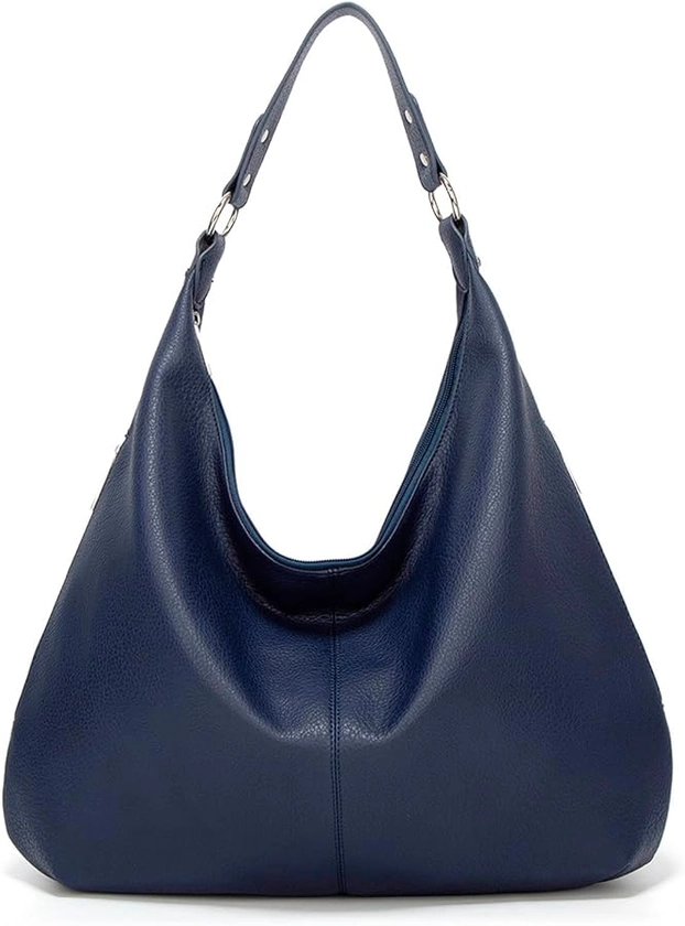 Ashioup Hobo Bags for Women Soft PU Leather Shoulder Bag Vintage Slouchy Handbag with Zipper