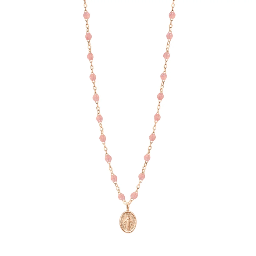 Madone Charm Classic Gigi Blush necklace, Rose Gold, 16.5