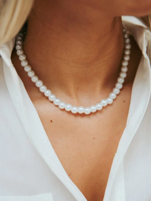 Collier à perles Naïa - Blanc nacré