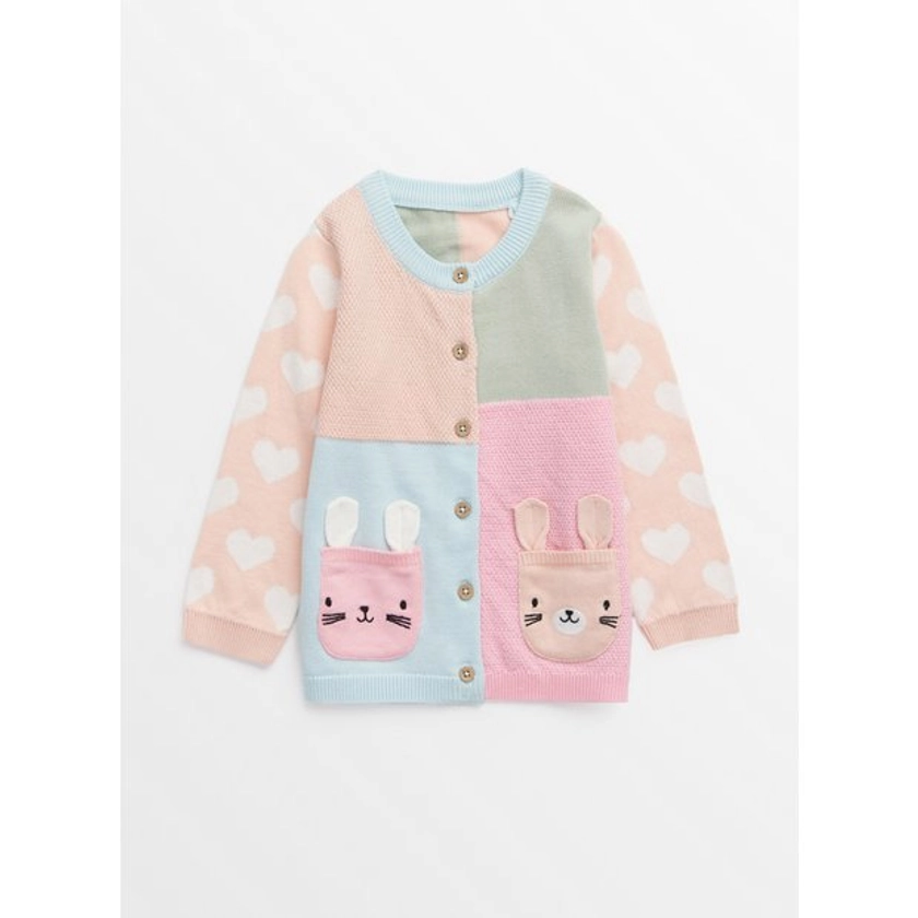 Buy Pastel Colour Block Bunny Novelty Cardigan Up to 3 mths | Tops | Tu