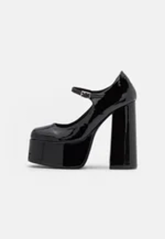 VEGAN DARKBLOOM - Platform heels - black