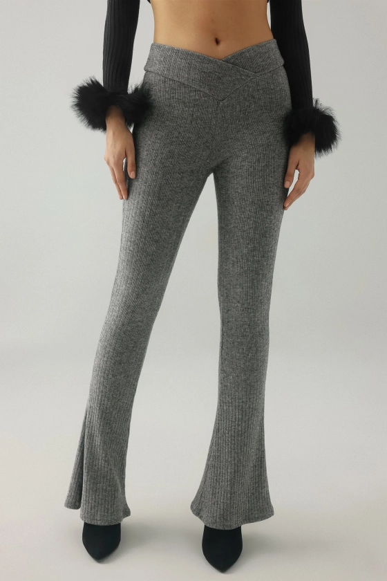 Lilith Knitted Pants - Gray