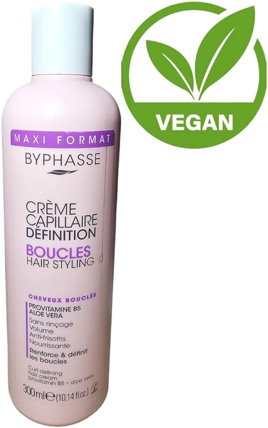 BYPHASSE Maxi Format Crème Capillaire Définition Boucles Hair Styling Cheveux Bouclés enrichi en Provitamine B5 et Aloe Vera