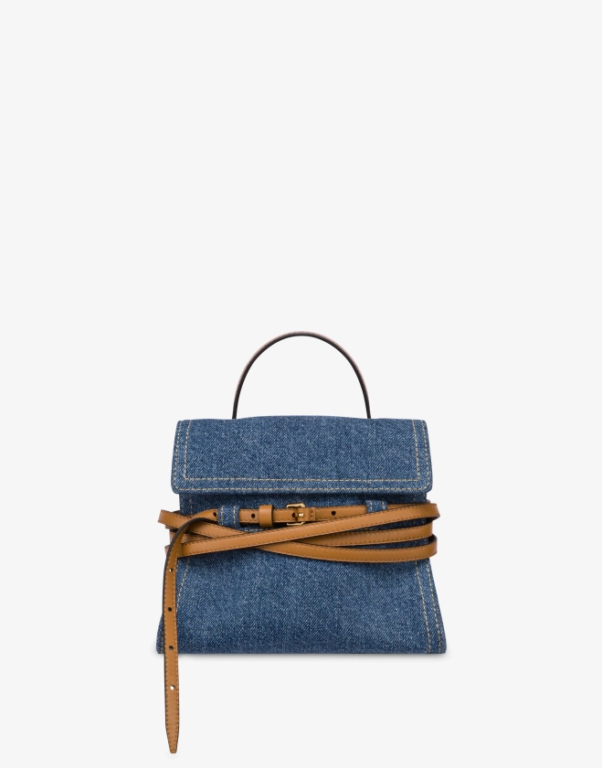 Sac Moschino Tie Me en denim | Achetez en ligne