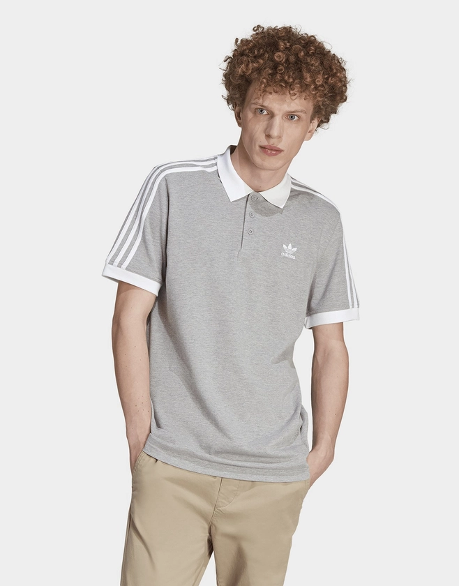 Grey adidas Adicolor Classics 3-Stripes Polo Shirt | JD Sports UK 