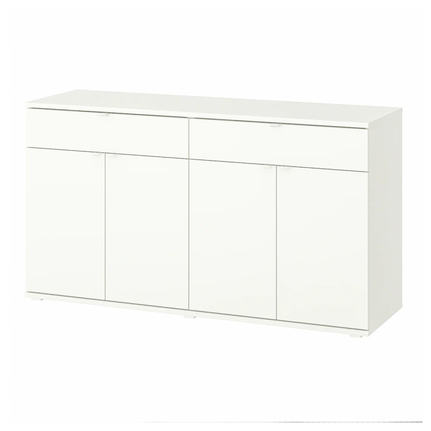 VIHALS Sideboard, weiß, 140x37x75 cm - IKEA Österreich