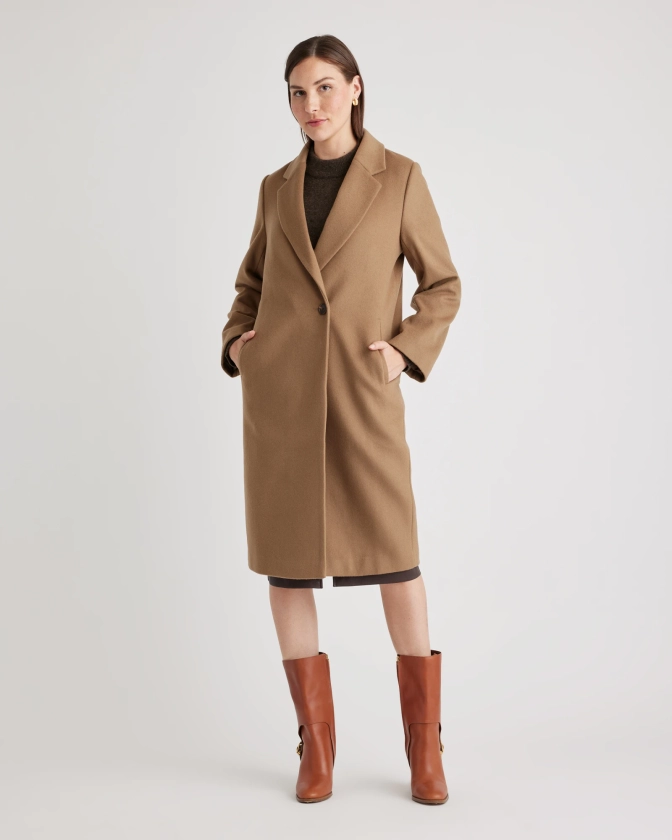 Quince Italian Wool Classic Single-Breasted Coat