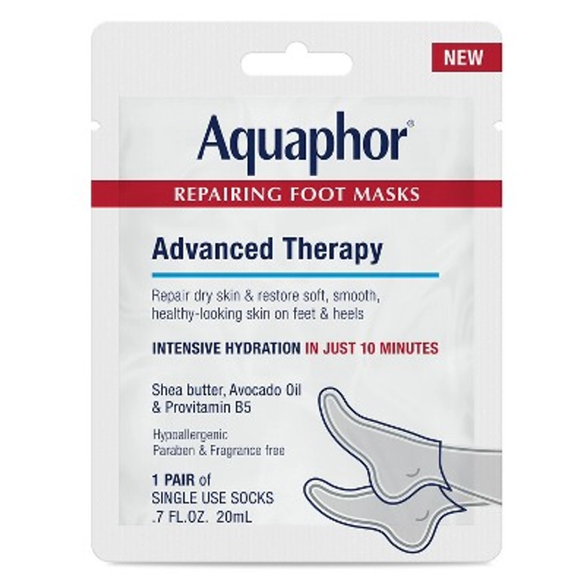 Aquaphor Advanced Therapy Repairing Foot Mask - 0.7 fl oz