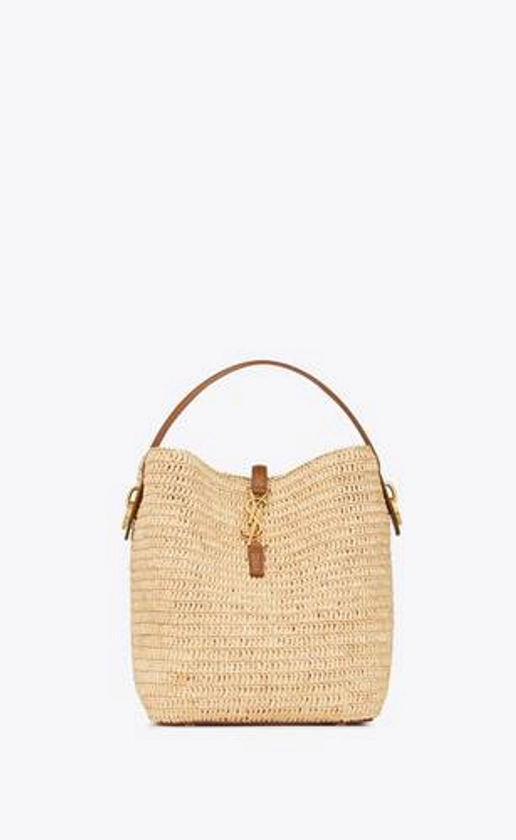 LE 37 in woven raffia and vegetable-tanned leather | Saint Laurent | YSL.com