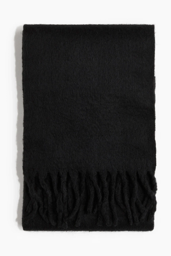 Brushed-finish Scarf - Black - Ladies | H&M US