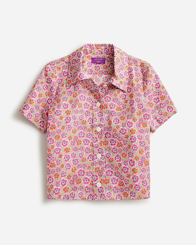 Cropped gamine shirt in Liberty® Ellie fabric