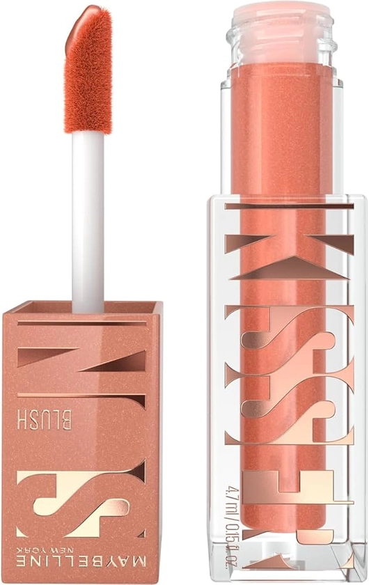 Maybelline New-York - Blush Liquide Illuminateur Multi-Usage - Fard à Joues, Highlighter et Bronzer - Bonne Mine - Teint Hâlé - Maquillage Glowy - SUNKISSER - Teinte : Sol Search - 4,7 ml