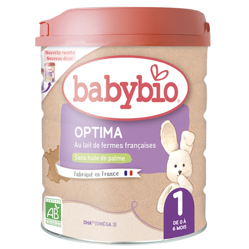 Lait infantile 1er âge bio | Optima 1 | Bébés de 0 à 6 mois