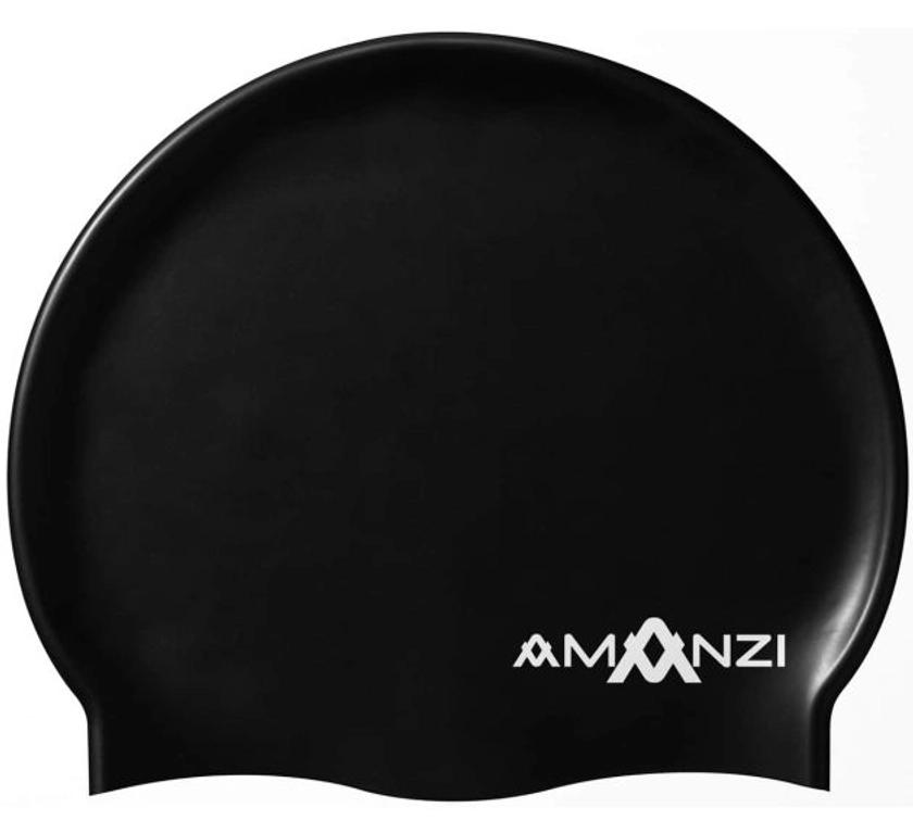 Amanzi Jet Swim Cap - Black | Swimming Caps