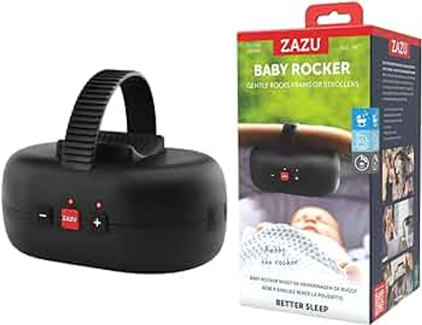 ZAZU Robby Baby Rocker - Automatic Stroller Rocker, Adjustable Strength, 40-Min Timer, Cry Sensor, Long-Lasting Battery, Water-Resistant, Universal Fit