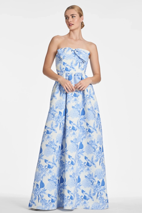 Isabeau Gown - Powder Azure Fields - Final Sale