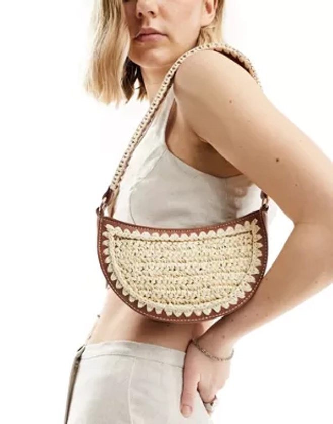 ASOS DESIGN - Sac porté épaule crocheté à la main - Fauve | ASOS