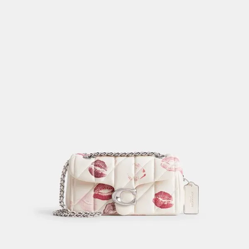 Bolsa Tabby Shoulder 20 With Quilting And Lip Print Coach - Off White