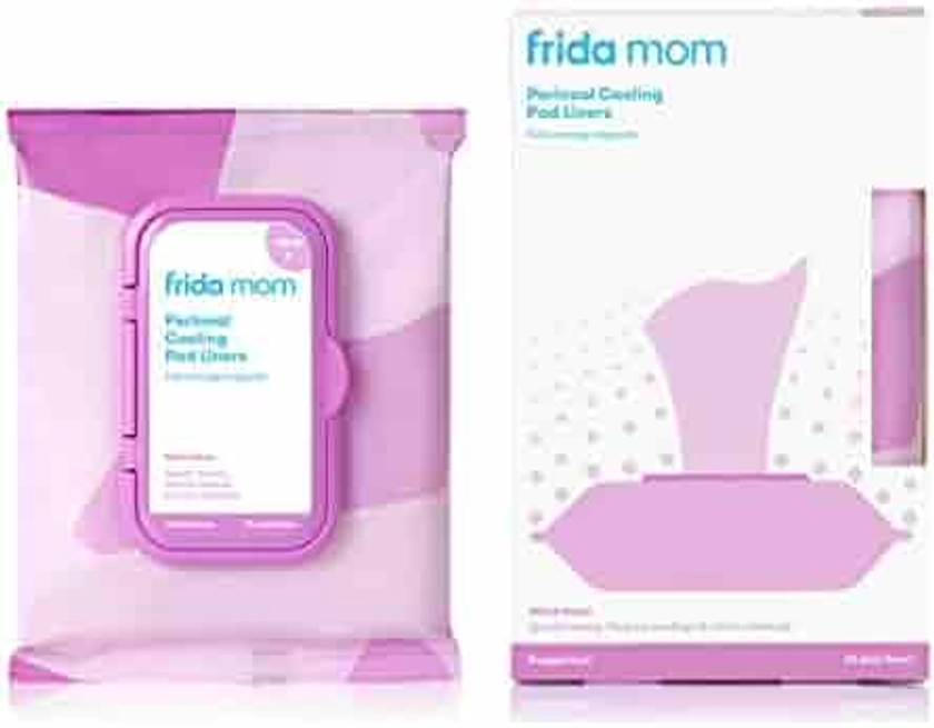 Frida Mom Witch Hazel Perineal Cooling Pad Liners for Postpartum Care | Hospital Bag Essentials for Pain Relief After Birth, Full-Length Medicated Cooling Pad Liners | 24 Count