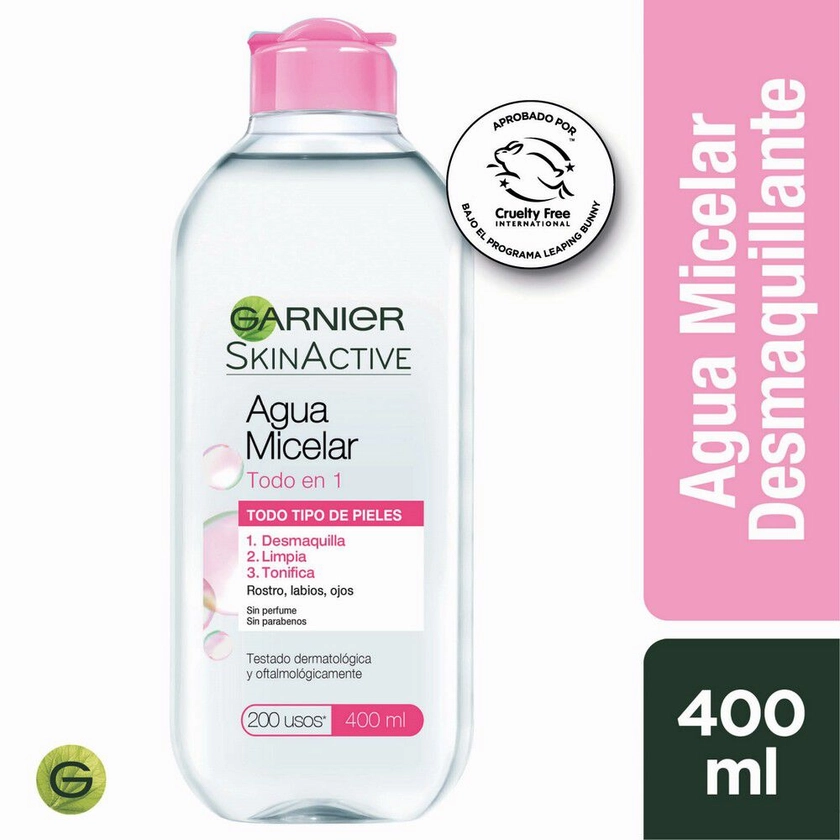 Skin Naturals Agua Micelar Todo en 1 Todo Tipo de Piel 400 Ml