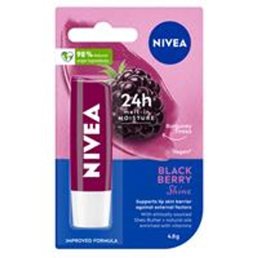 Nivea Lip Blackberry Shine Lip Balm 4.8g