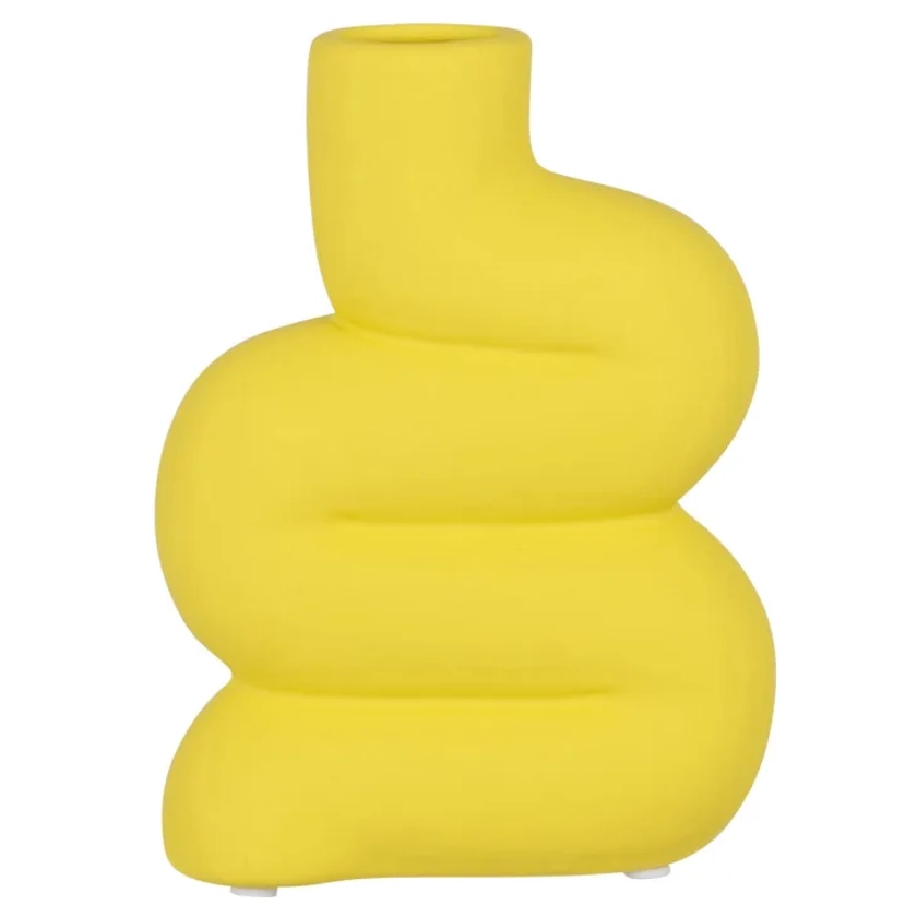Vase en porcelaine jaune H15 SOO-AH | Maisons du Monde