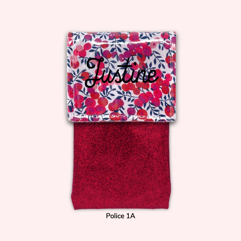 Pochette aimantée Liberty Wiltshire Rouge