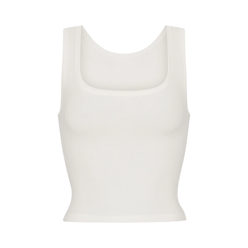 COTTON RIB TANK | MARBLE