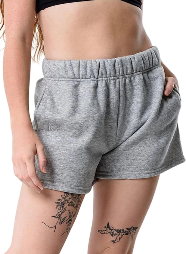 Kamo Fitness CozyTec Sweat Shorts Women High Waisted Lounge Comfy Casual Cotton Shorts with Pockets