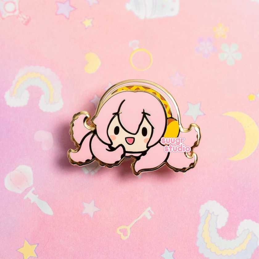 Virtual Vocalist Tako Luka Hard Enamel Pin, Gift