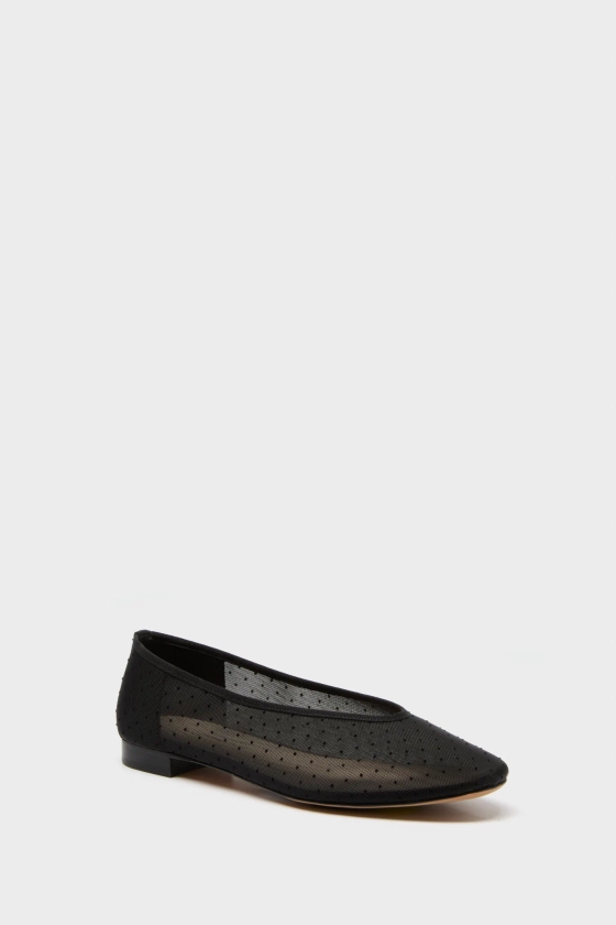 Black Mesh Nina Flats | Tuckernuck Shoes