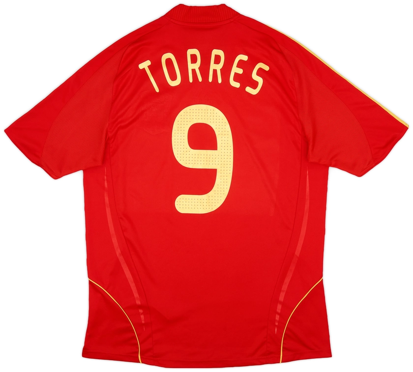 2007-09 Spain Home Shirt Torres #9 - 7/10 - (L)