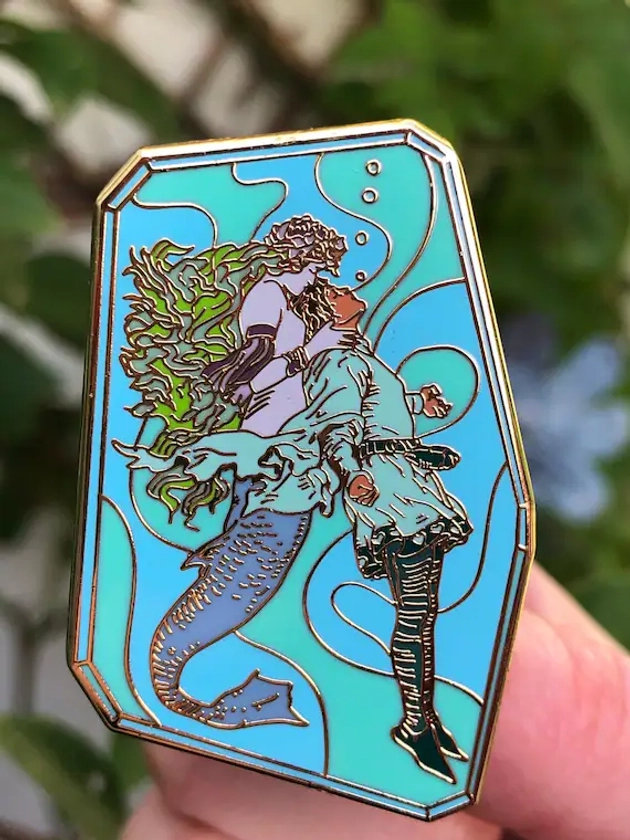 Drowning Mermaid Pin