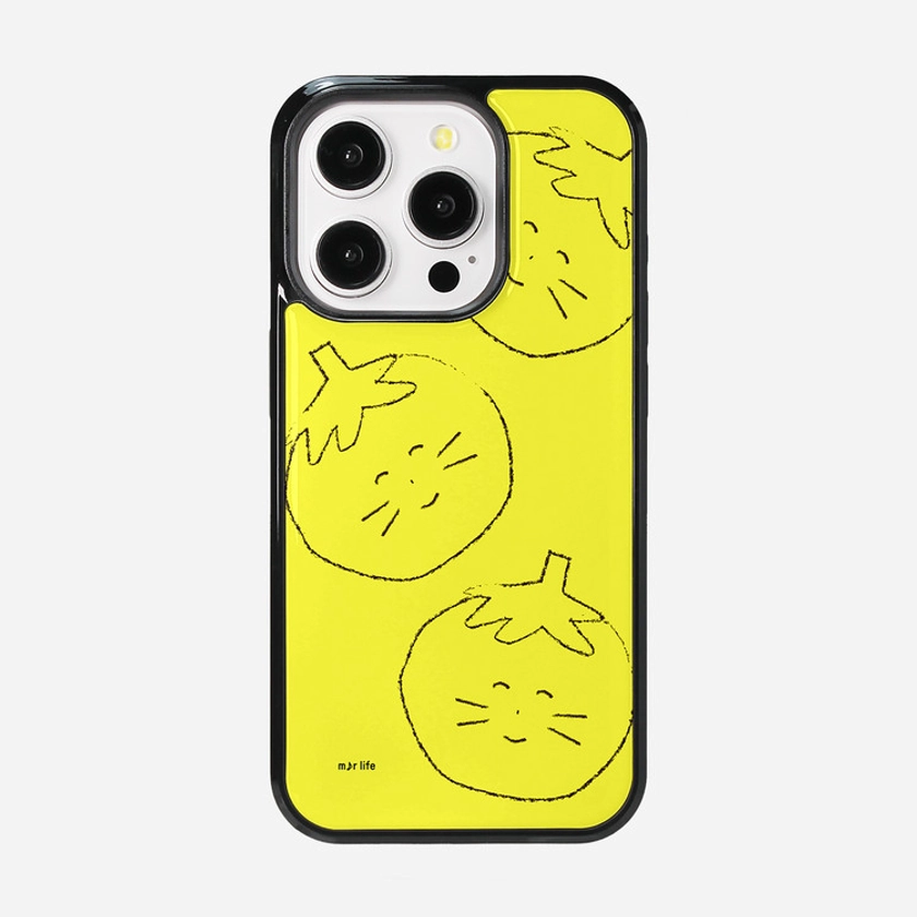[케이스] 슥슥 그려낸 토마토 네코 (노란색) : 미도리 넷숍 • mdr life net shop