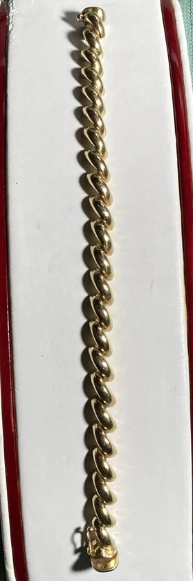 Vintage Italy 14k Yellow Gold San Marco Bracelet 6 3/4 Inches