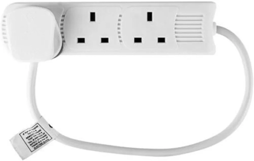 STATUS Multi Plug Extension | 3 Socket Extension Cable | 0.5m Extension Lead | 3WS0.5M20 White