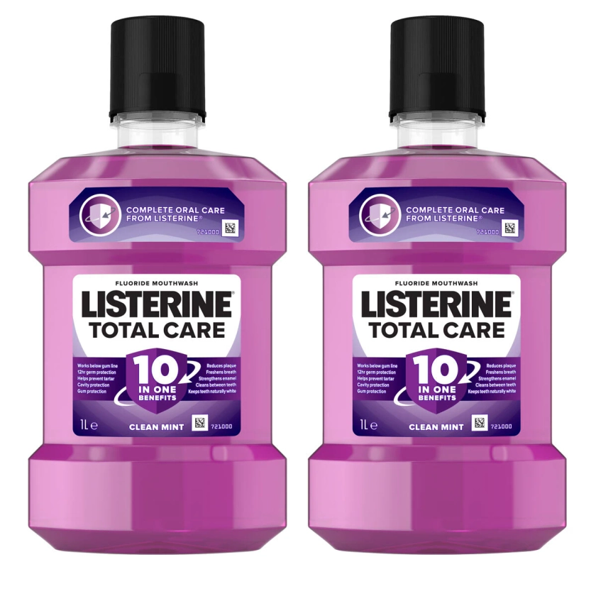 Listerine Total Care 10-in-1 Mouthwash, 2 x 1L | Costco UK