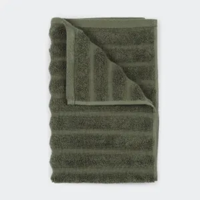 Thick Ribbed Australian Cotton Hand Towel - Forest Green