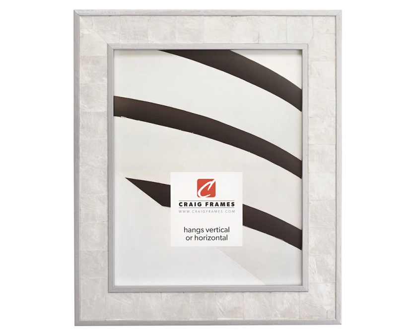 Opulence, Silver Mother of Pearl Picture Frame, 1.5" Wide, 35 Common Sizes (104100) Craig Frames, Picture Frames, Mother of Pearl Frame