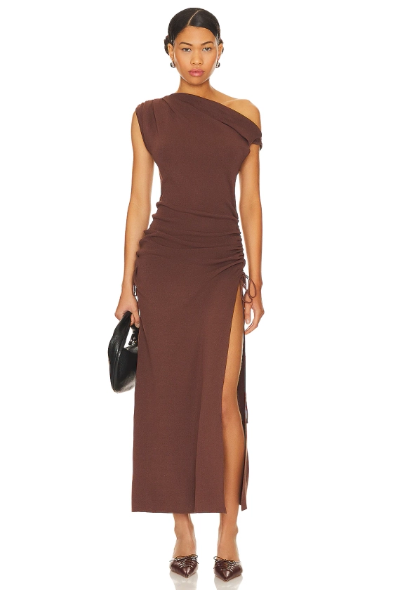 LIONESS Original Sin Midi Dress in Chocolate | REVOLVE