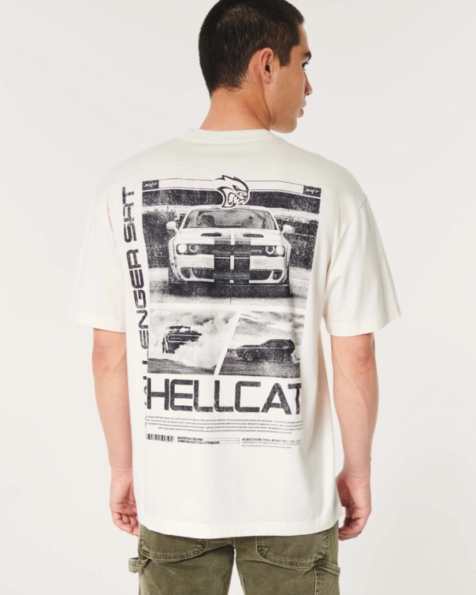 Men's Boxy Dodge Hellcat Graphic Tee | Men's Graphics Shop | HollisterCo.com