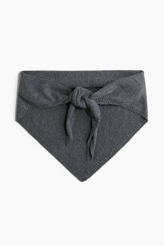 Foulard triangulaire en maille fine - Gris foncé - FEMME | H&M FR