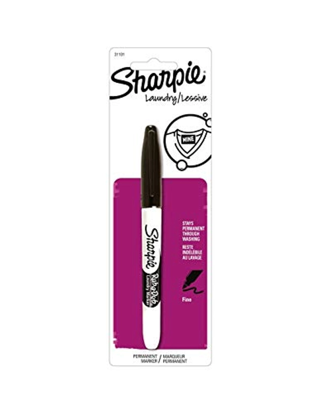 Amazon.com : Sharpie Rub-a-Dub Permanent Marker, Fine Point, Black Ink, 1-Count : Office Products