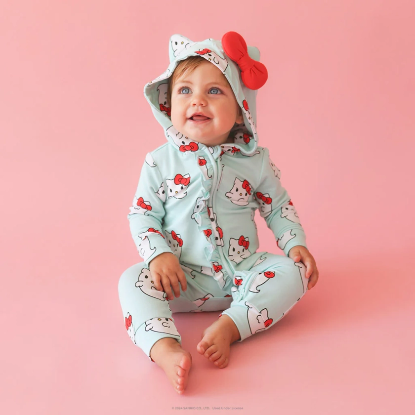 Sanrio Green Ruffled Hooded Baby Romper | Hello Kitty® Ghost