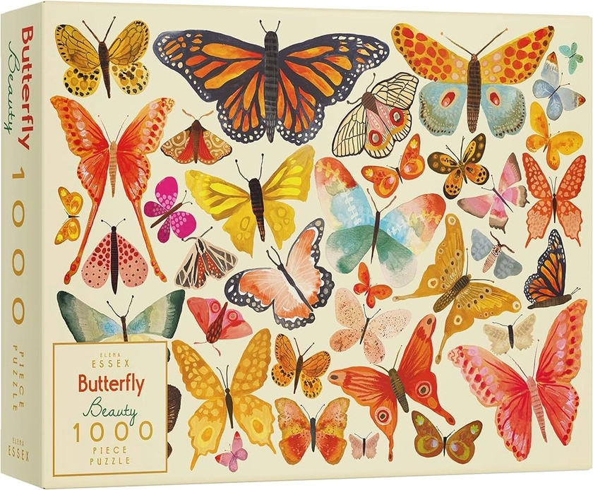 Elena Essex Puzzle 1000 Pieces - Butterfly Beauty | Puzzle | Puzzles Classiques | Puzzle Animaux | Adulte Peinture Papillons Couleur Puzzle | 50x70cm