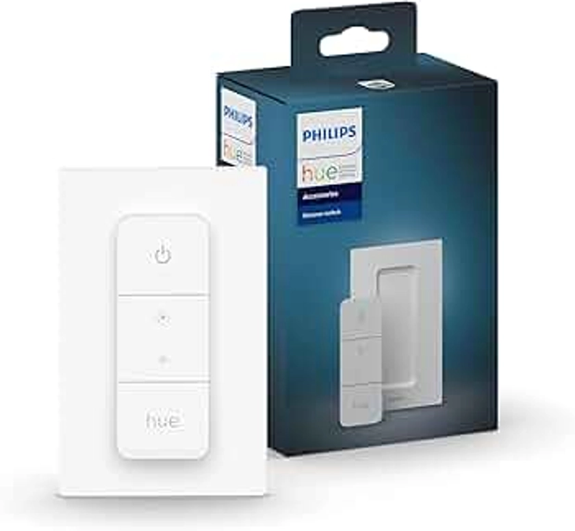 Philips Hue Telecomando Dimmer Switch, Controllo illuminazione Smart, Bianco, Versione 2021