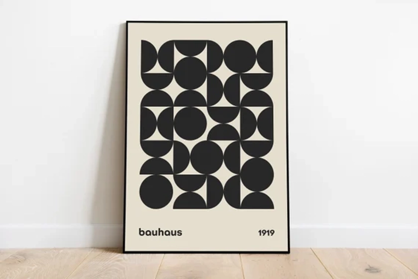 Bauhaus Print - Exhibition Poster | Mid Century Modern | Geometric Art | Pop Culture Print | Modern Art, Minimalist, Modern, Retro, Vintage
