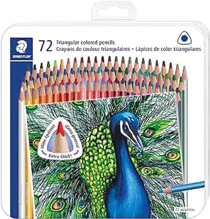 Staedtler Colored Pencils, Triangular Barrel, 4mm, 72 Pieces (1278CM72A6)