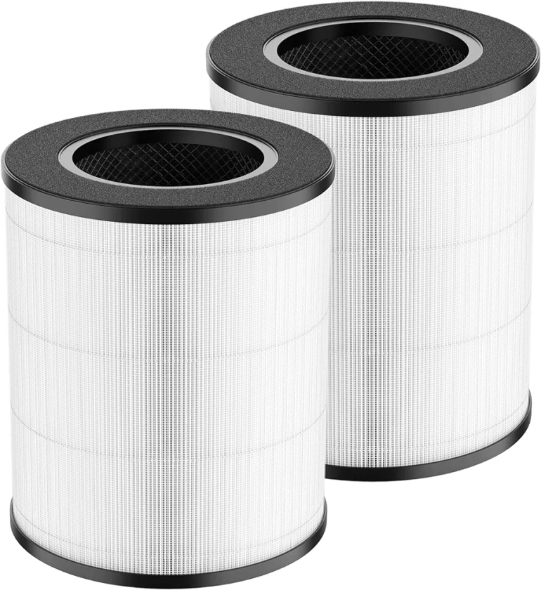 AP-T20 Replacement Filter Compatible with Homedics AP-T20 Air Purifier Filter, 3-in-1 Total Clean Tower Higher Grade True HEPA Type Filters Replacement for AP-T20WT AP-T20BK, Part#AP-T20FL, 2 Pack