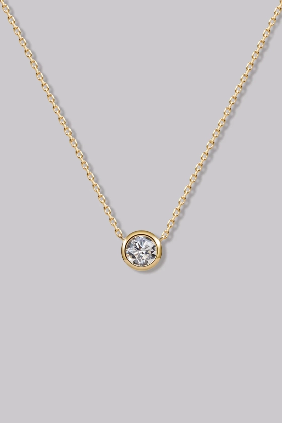 Collier Rond (0.24ct) Or 18 Carats